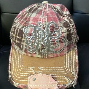 True Religion Ball Cap- Distressed & Bedazzled!